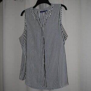 Apt 9 Black & White Stripe Tank - Women's XXL